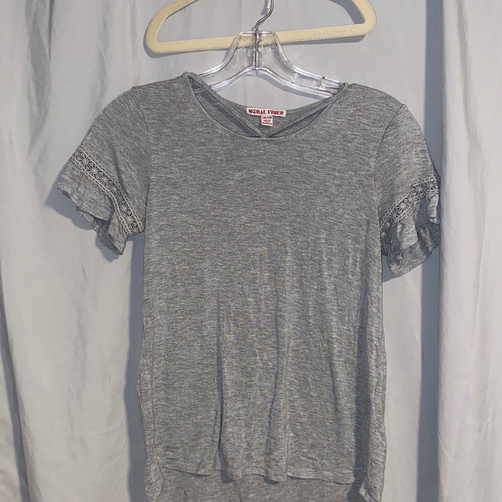 Gray dress top